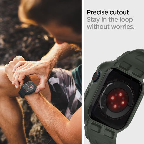 Spigen כיסוי+רצועה ל-Apple Watch Series (45mm / 44mm) – Rugged Armor Pro